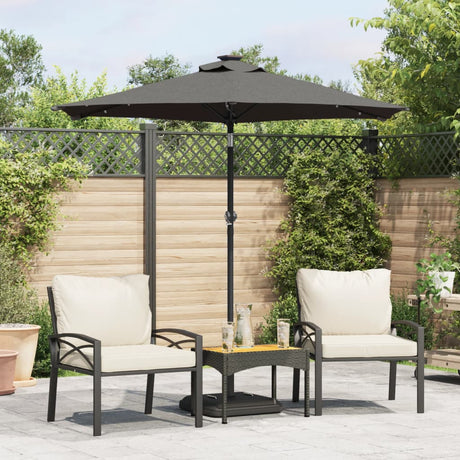 Parasol Vidaxx ze stalowym słupkiem 225x225x212 cm w kolorze antracytowym
