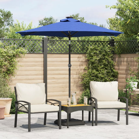 Parasol Vidaxx ze stalowym słupkiem 225x225x212 cm lazurowo-niebieski