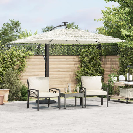 Parasol Vidaxx ze stalowym słupkiem 246x246x230 cm biały