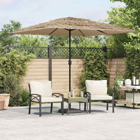 Parasol VidaXL ze stalowym słupkiem 248x248x248 cm, brązowy