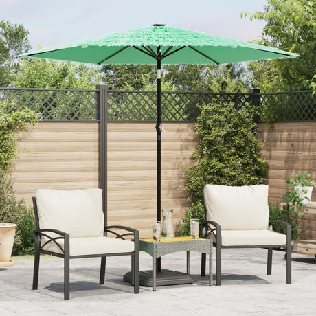 Parasol Vidaxx ze stalowym słupkiem 223x223x213 cm zielony