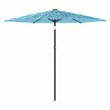 Parasol VidaXL ze stalowym słupkiem 268x268x226 cm, niebieski