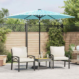 Parasol VidaXL ze stalowym słupkiem 268x268x226 cm, niebieski