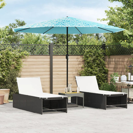 Parasol Vidaxx ze stalowym słupkiem 324x324x247 cm niebieski