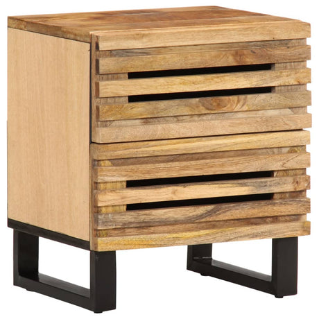 Vidaxl nachtkastje 40x34x46 cm massief ruw mangohout
