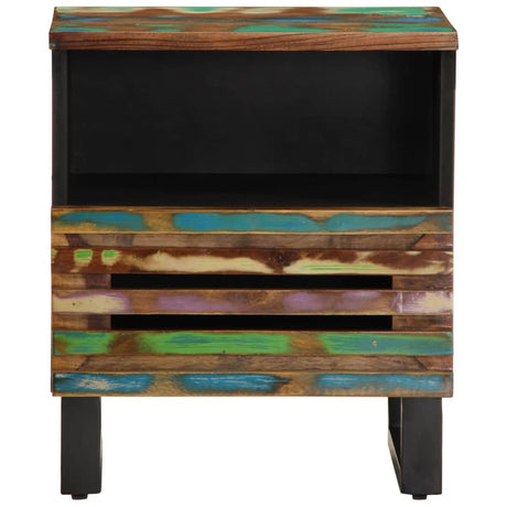 Vidaxl nachtkastje 40x34x46 cm massief gerecycled hout