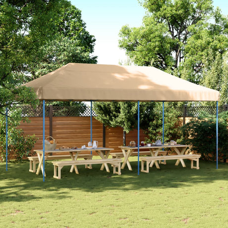 Składany namiot imprezowy VidaXL 580x292x315 cm, beżowy