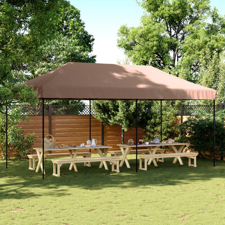Składany namiot imprezowy VidaXL 580x292x315 cm, brązowy
