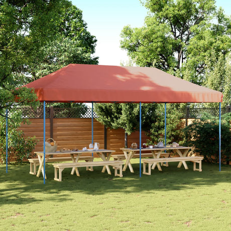 Składany namiot imprezowy VidaXL, terakota, 580x292x315 cm
