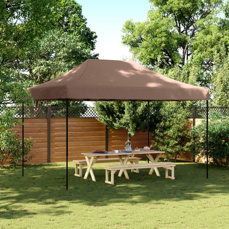 Składany namiot imprezowy VidaXL 410x279x315 cm, brązowy