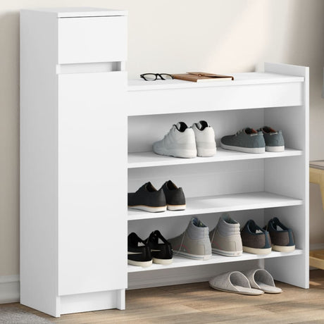 Szafka na buty Vidaxx 100,5x28x100 cm z drewna konstrukcyjnego, biała