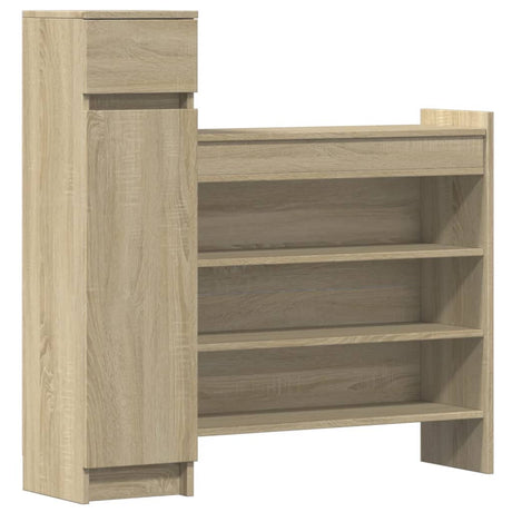 Szafka na buty Vidaxxl 100,5x28x100 cm drewno konstrukcyjne, kolor dąb sonoma