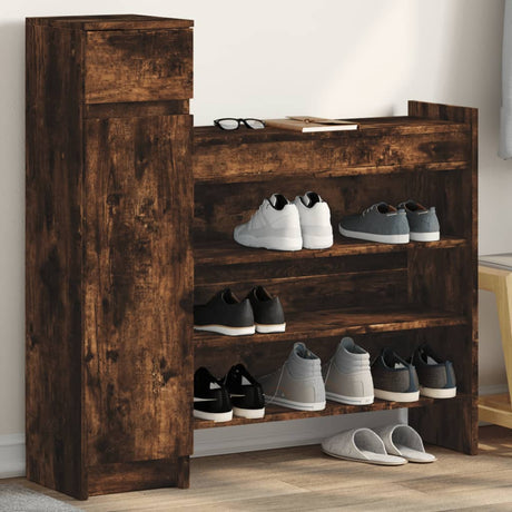 Szafka na buty Vidaxx 100,5x28x100 cm drewno konstrukcyjne, dąb wędzony