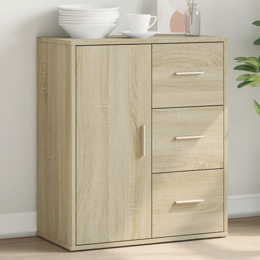 Vidaxl dressoir 60x31x70 cm bewerkt hout sonoma eikenkleurig