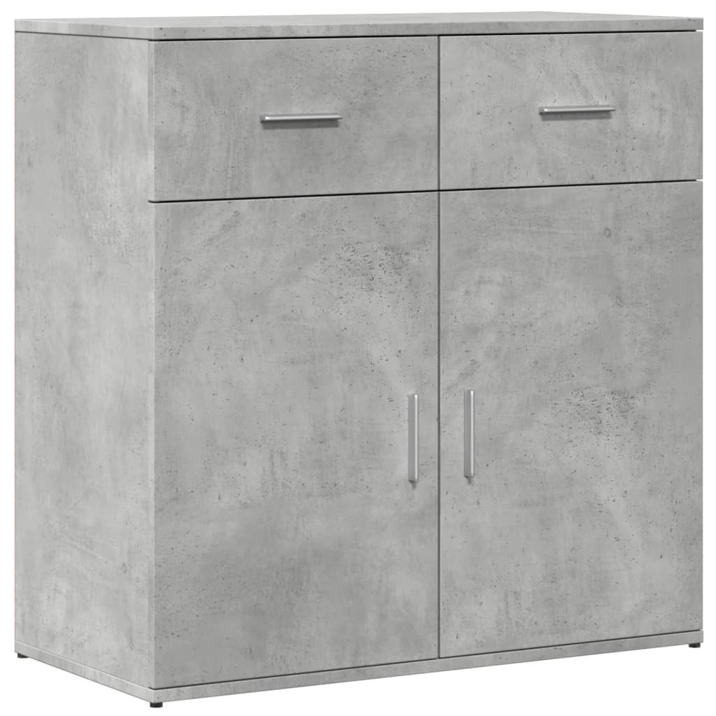 Vidaxl dressoir 79x38x80 cm bewerkt hout betongrijs