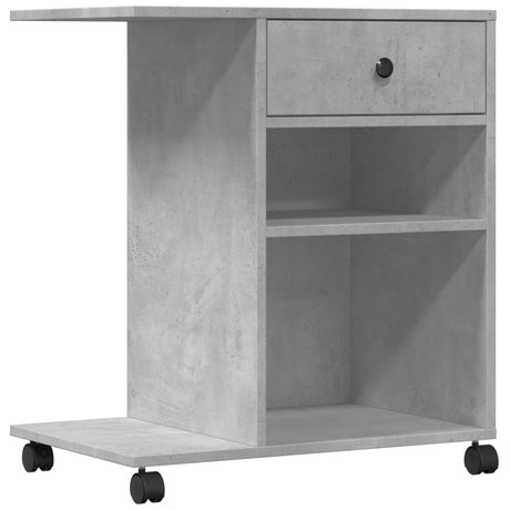 Szafka na drukarkę VidaXL na kółkach 60x40x68,5 cm betonowo-szara