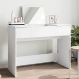 Vidaxl kaptafel met spiegel 100x45x76 cm wit