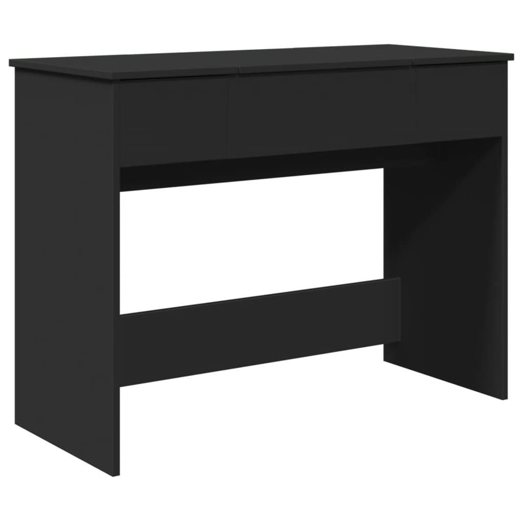 Vidaxl kaptafel met spiegel 100x45x76 cm zwart