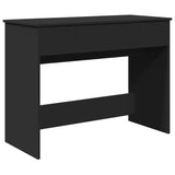 Vidaxl kaptafel met spiegel 100x45x76 cm zwart