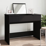 Vidaxl kaptafel met spiegel 100x45x76 cm zwart