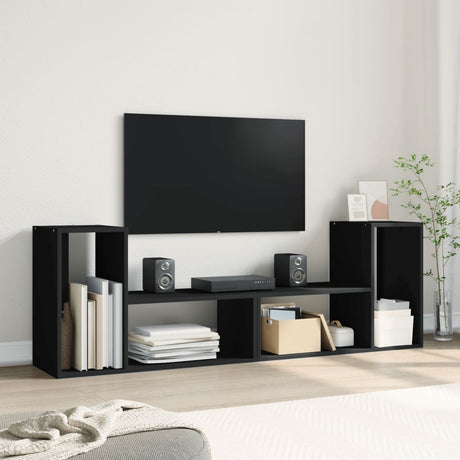 Vidaxl tv-meubelen 2 st 75x30x50 cm bewerkt hout zwart