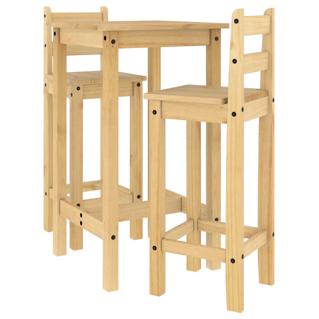 Vidaxl 3-delige barset massief grenenhout