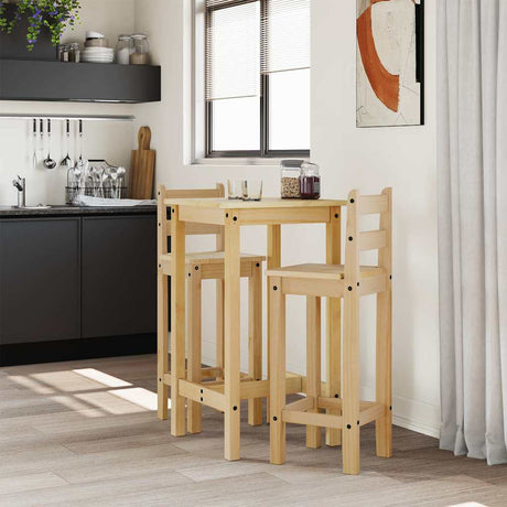 Vidaxl 3-delige barset massief grenenhout