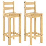 Vidaxl barstoelen 2 st massief grenenhout