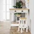 Vidaxl 3-delige barset massief grenenhout wit