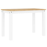 Vidaxl eettafel panama 112x60x75 cm massief grenenhout wit