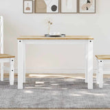 Vidaxl eettafel panama 112x60x75 cm massief grenenhout wit