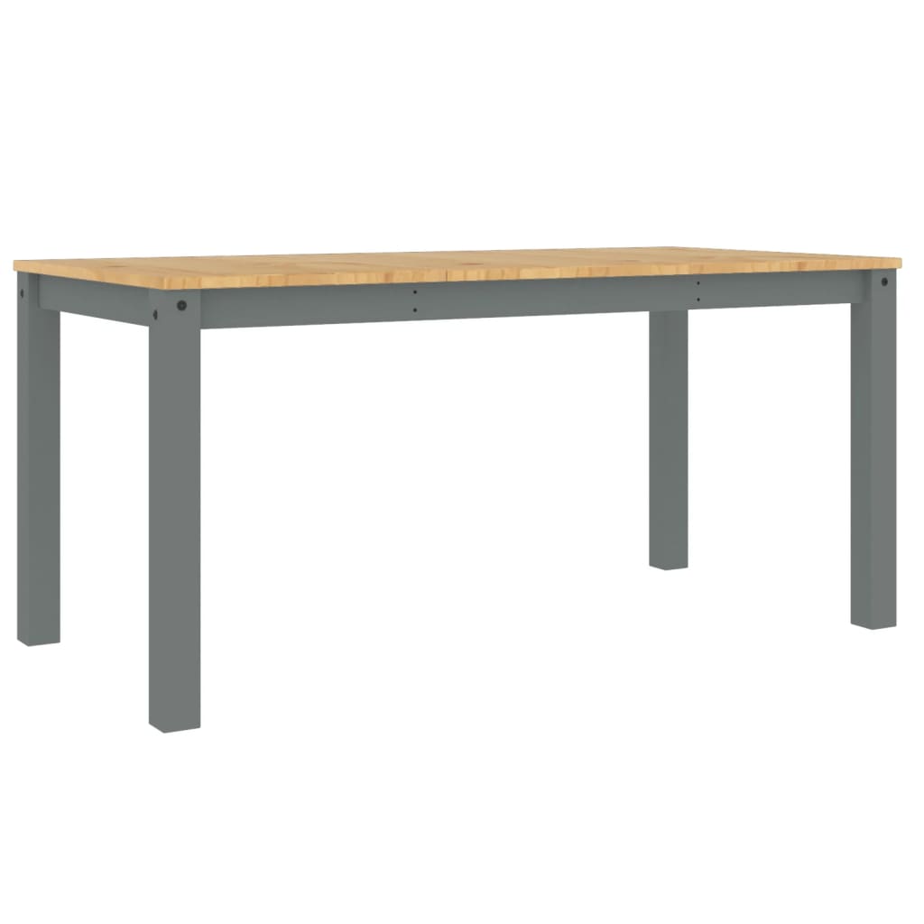 Vidaxl eettafel panama 160x80x75 cm massief grenenhout grijs