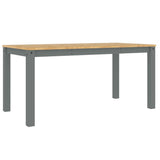 Vidaxl eettafel panama 160x80x75 cm massief grenenhout grijs