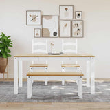 Vidaxl eettafel panama 160x80x75 cm massief grenenhout wit
