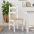 Vidaxl eetkamerstoelen 2 st 40x46x99 cm massief grenenhout wit