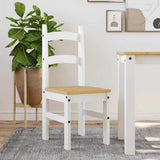 Vidaxl eetkamerstoelen 2 st 40x46x99 cm massief grenenhout wit