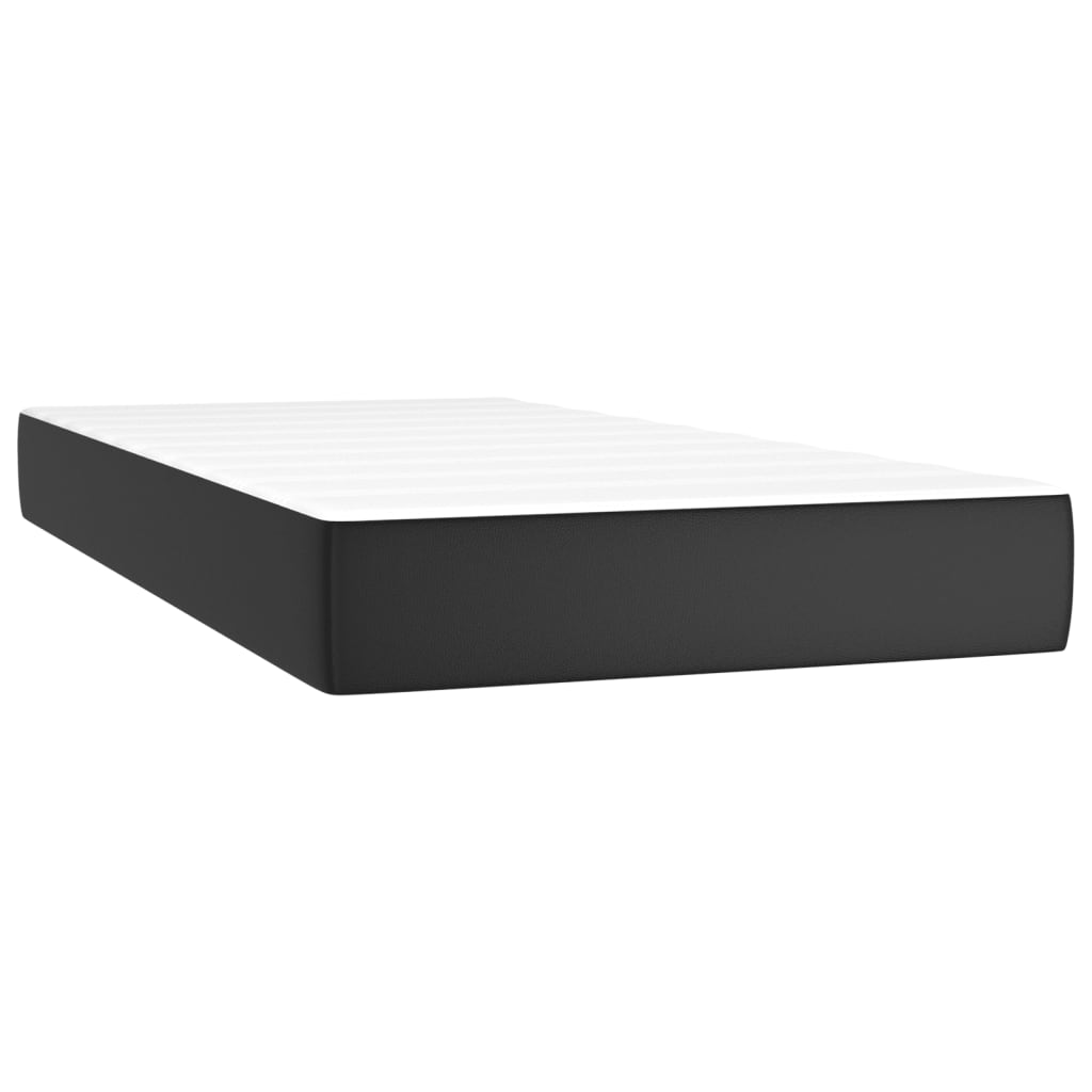 Vidaxl pocketveringmatras medium 120x190x20 cm kunstleer zwart