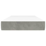 Vidaxl pocketveringmatras medium 120x190x20 cm fluweel lichtgrijs