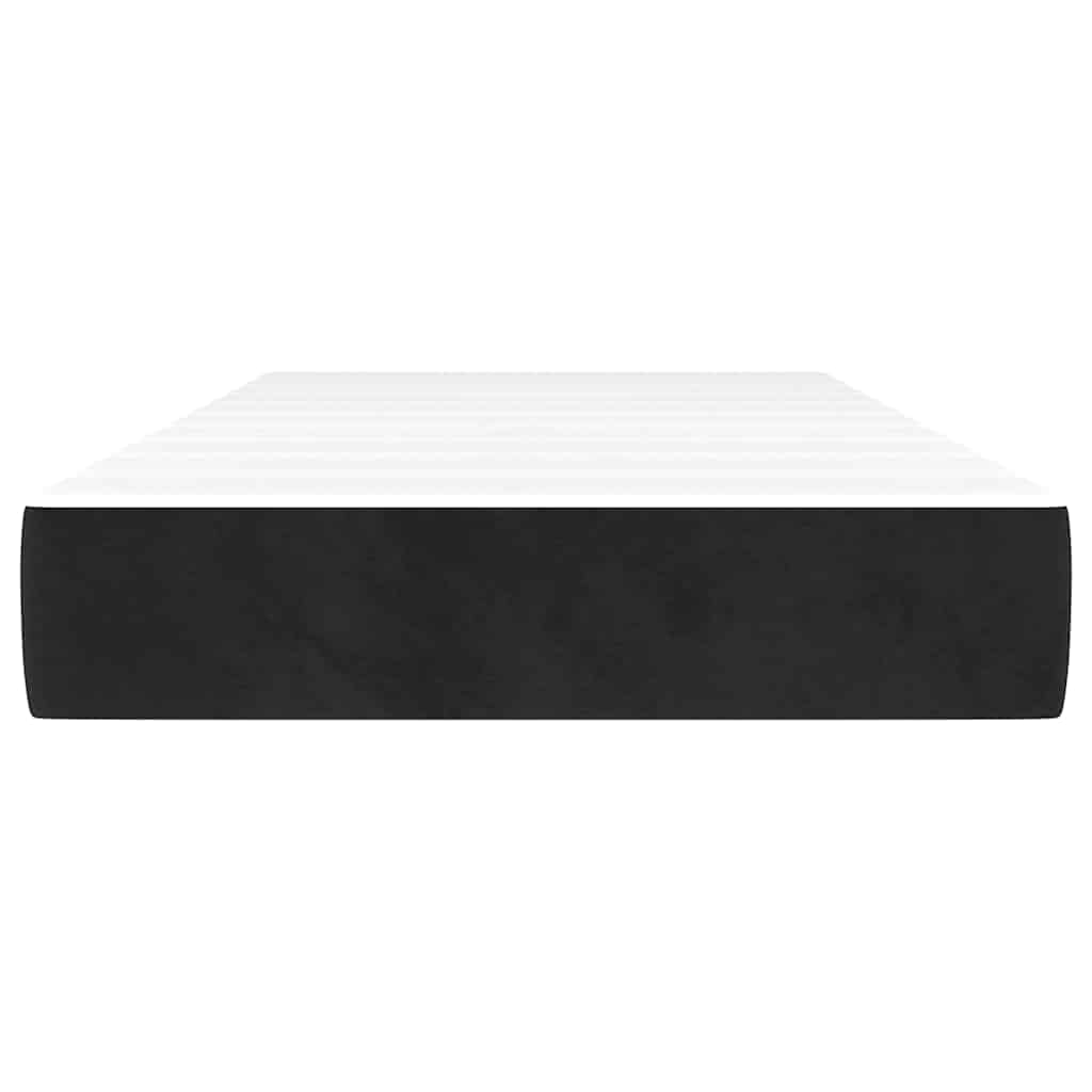 Vidaxl pocketveringmatras medium 120x190x20 cm fluweel zwart