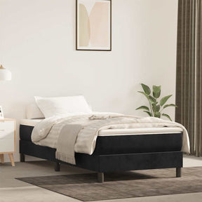 Vidaxl pocketveringmatras medium 120x190x20 cm fluweel zwart