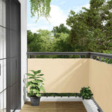 Parawan balkonowy Vidaxx 400x75 cm PCV w kolorze kremowym