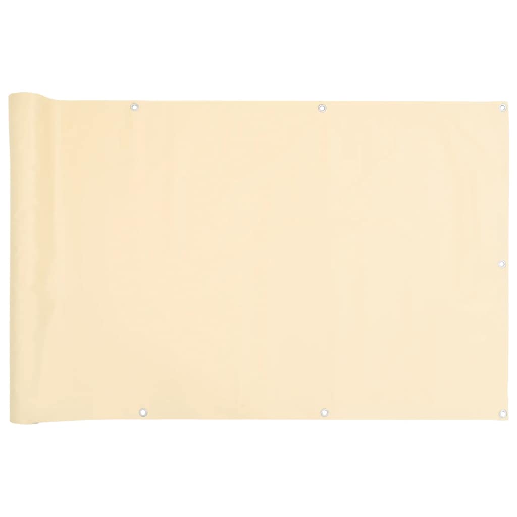 Parawan balkonowy Vidaxx 700x75 cm PCV w kolorze kremowym