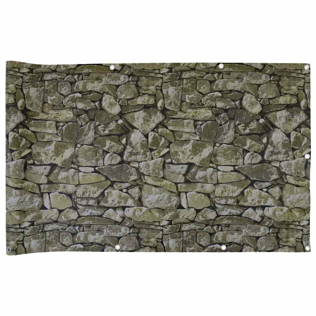 Parawan balkonowy Vidaxx wzór kamienny 400x75 cm PCV