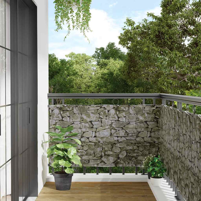 Parawan balkonowy Vidaxx wzór kamienny 400x75 cm PCV