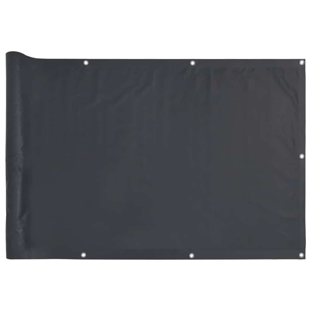 VidaXL parawan balkonowy 1000x90 cm PCV, antracyt