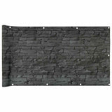 Parawan balkonowy Vidaxx wzór kamienia 400x90 cm PCV szary