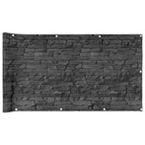 Parawan balkonowy Vidaxx wzór kamienny 700x90 cm PCV szary