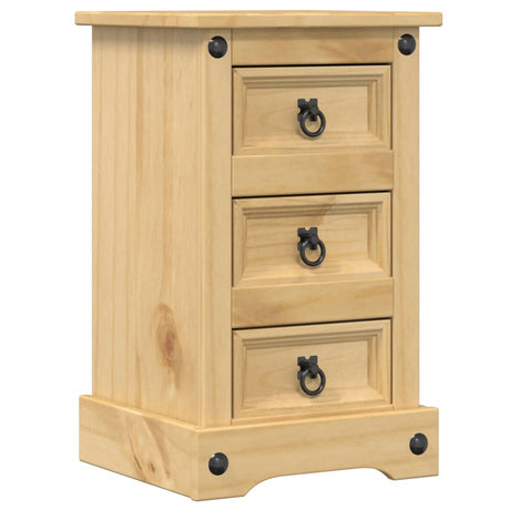 Vidaxl nachtkastje corona 35x32,5x58 cm massief grenenhout