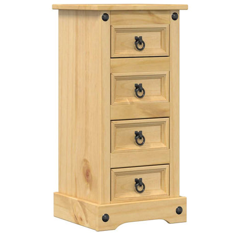 Vidaxl nachtkastje corona 35x32,5x74 cm massief grenenhout
