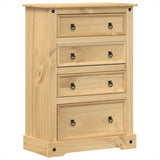 Vidaxl ladekast corona 80x43x114 cm massief grenenhout